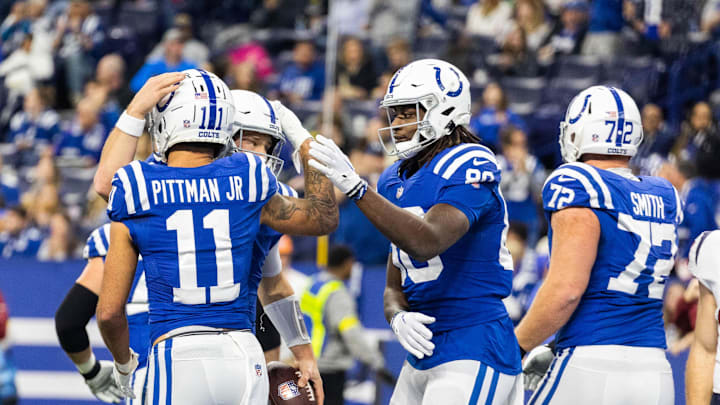 Jan 8, 2023; Indianapolis, Indiana, USA; Indianapolis Colts wide receiver Michael Pittman Jr. (11)