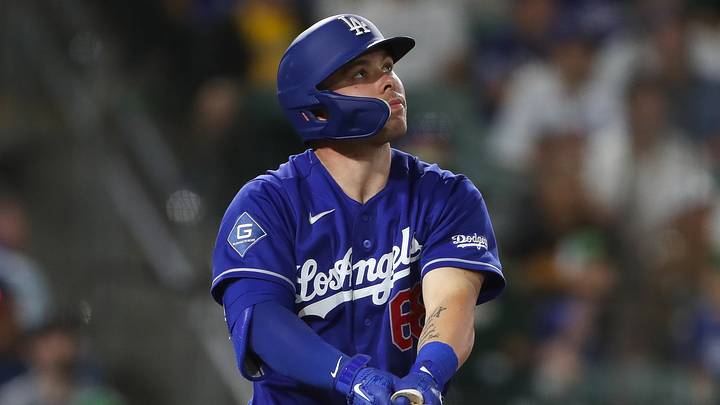 Jun 30, 2026; West Sacramento, California, USA; Los Angeles Dodgers catcher Dalton Rushing (68) bats during the ninth inning against the Athletics at Sutter Health Park. Mandatory Credit: Scott Marshall-Imagn Images Jun 30, 2026; West Sacramento, California, USA; Los Angeles Dodgers catcher Dalton Rushing (68) bats during the ninth inning against the Athletics at Sutter Health Park. Mandatory Credit: Scott Marshall-Imagn Images