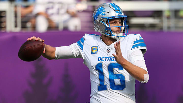 Detroit Lions quarterback Jared Goff (16). Detroit Lions quarterback Jared Goff (16).
