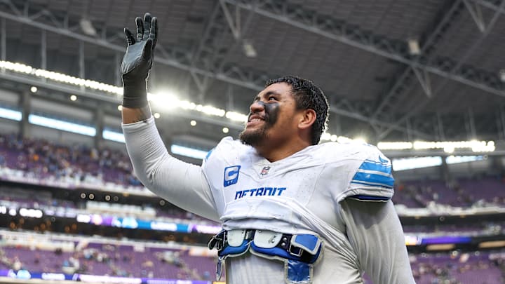 Detroit Lions offensive tackle Penei Sewell. Detroit Lions offensive tackle Penei Sewell.