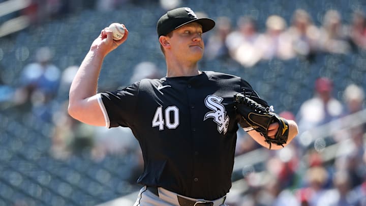 Chicago White Sox starting pitcher Michael Soroka (40) delivers a pitch against the Minnesota Twins during the first inning at Target Field on April 25. Chicago White Sox starting pitcher Michael Soroka (40) delivers a pitch against the Minnesota Twins during the first inning at Target Field on April 25.