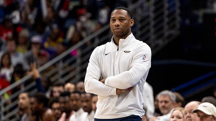 Nov 12, 2025; New Orleans, Louisiana, USA; New Orleans Pelicans Head Coach Willie Green looks on against the Portland Trail Blazers during the second half at Smoothie King Center. Mandatory Credit: Stephen Lew-Imagn Images Nov 12, 2025; New Orleans, Louisiana, USA; New Orleans Pelicans Head Coach Willie Green looks on against the Portland Trail Blazers during the second half at Smoothie King Center. Mandatory Credit: Stephen Lew-Imagn Images