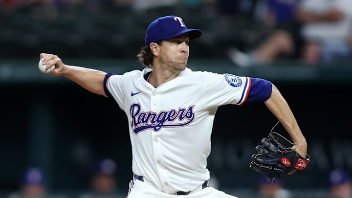 Apr 29, 2025; Arlington, Texas, USA; Texas Rangers pitcher Jacob deGrom (48) throws a pitch during the first inning against the Oakland Athletics at Globe Life Field. Mandatory Credit: Tim Heitman-Imagn Images Apr 29, 2025; Arlington, Texas, USA; Texas Rangers pitcher Jacob deGrom (48) throws a pitch during the first inning against the Oakland Athletics at Globe Life Field. Mandatory Credit: Tim Heitman-Imagn Images
