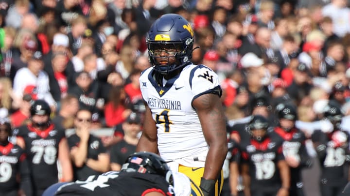 West Virginia University linebacker Trey Lathan