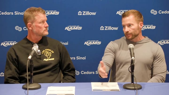 Sean McVay set the record straight on his demeanor during the Rams press conference on Thursday. 