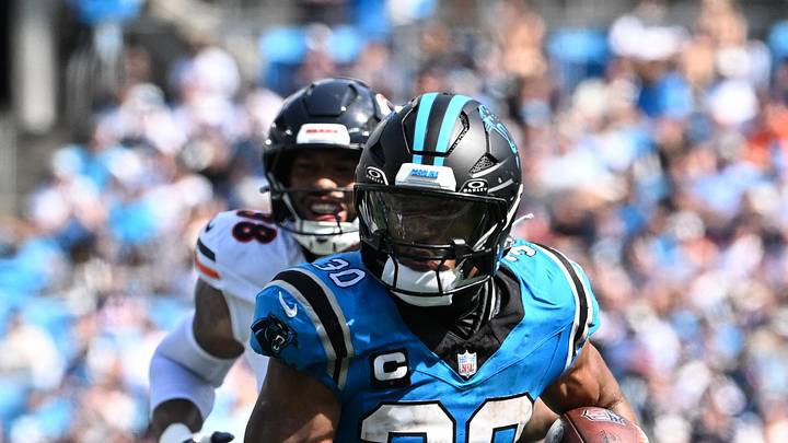 Sep 13, 2026; Charlotte, North Carolina, USA; Carolina Panthers running back Chuba Hubbard (30) runs with the ball in the third quarter against the Chicago Bears at Bank of America Stadium. Mandatory Credit: Bob Donnan-Imagn Images Sep 13, 2026; Charlotte, North Carolina, USA; Carolina Panthers running back Chuba Hubbard (30) runs with the ball in the third quarter against the Chicago Bears at Bank of America Stadium. Mandatory Credit: Bob Donnan-Imagn Images