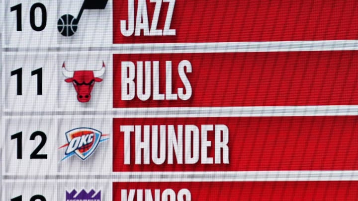 May 12, 2024; Chicago, IL, USA; Atlanta Hawks general manager Landry Fields after the Hawks get the number one pick in the 2024 NBA Draft Lottery at McCormick Place West. Mandatory Credit: David Banks-USA TODAY Sports