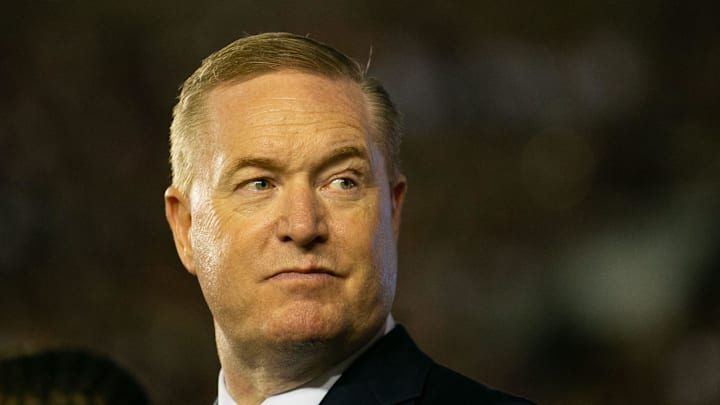 Florida State University Athletics Director Michael Alford watches as the Seminoles host the Boston College Eagles for a football game. Florida State University Athletics Director Michael Alford watches as the Seminoles host the Boston College Eagles for a football game.