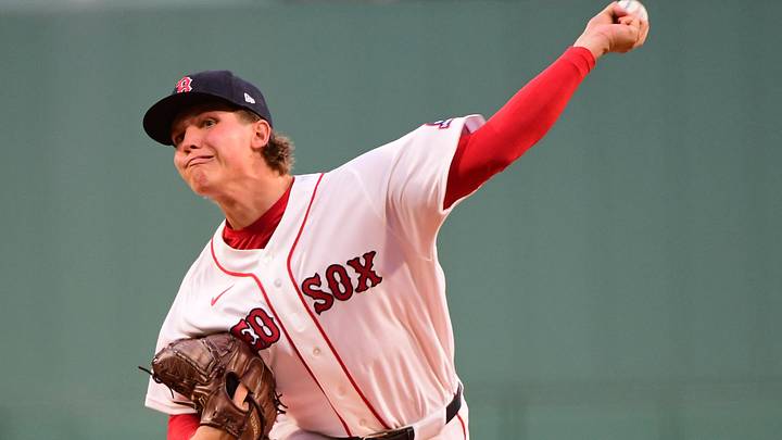 Jun 14, 2026; Boston, Massachusetts, USA;  Boston Red Sox pitcher Connelly Early (71) pitches during the first inning against the Texas Rangers at Fenway Park. Mandatory Credit: Bob DeChiara-Imagn Images