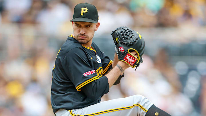 Pittsburgh Pirates starting pitcher Andrew Heaney (45) throws a pitch during the first inning against the San Diego Padres at Petco Park on June 1.