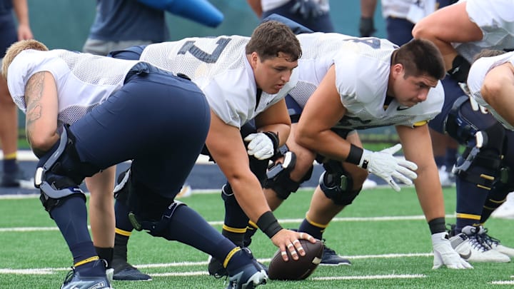 West Virginia University offensive lineman Landon Livingston