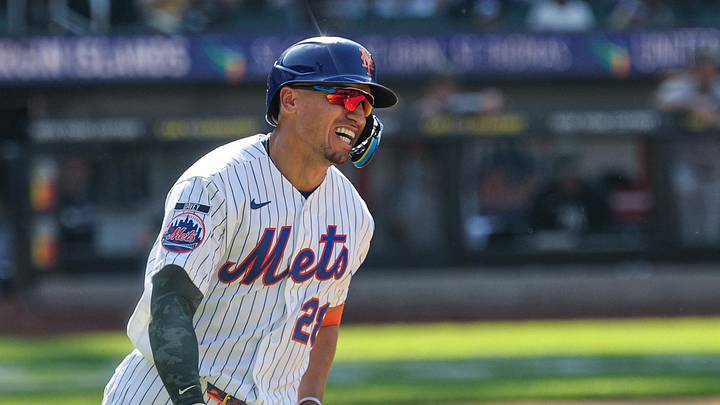 May 17, 2026; New York City, New York, USA; New York Mets center fielder Tyrone Taylor (28) reacts after hitting a three run home run during the ninth inning against the New York Yankees at Citi Field. Mandatory Credit: Vincent Carchietta-Imagn Images May 17, 2026; New York City, New York, USA; New York Mets center fielder Tyrone Taylor (28) reacts after hitting a three run home run during the ninth inning against the New York Yankees at Citi Field. Mandatory Credit: Vincent Carchietta-Imagn Images
