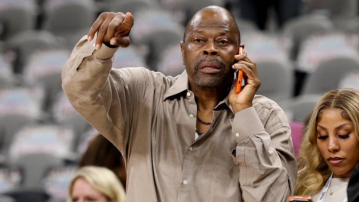 Jun 13, 2026; San Antonio, Texas, USA; Former New York Knicks player Patrick Ewing is seen prior to game five of the 2026 NBA Finals between the New York Knicks and the San Antonio Spurs at Frost Bank Center. Mandatory Credit: Geoff Burke-Imagn Images Jun 13, 2026; San Antonio, Texas, USA; Former New York Knicks player Patrick Ewing is seen prior to game five of the 2026 NBA Finals between the New York Knicks and the San Antonio Spurs at Frost Bank Center. Mandatory Credit: Geoff Burke-Imagn Images