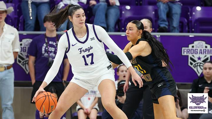 TCU center Clara Silva had 16 points in a Round of 32 win over Washington. TCU center Clara Silva had 16 points in a Round of 32 win over Washington.