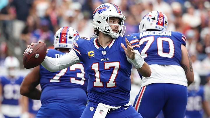 Sep 13, 2026; Houston, Texas, USA; Buffalo Bills quarterback Josh Allen (17) passes the ball during the game against the Houston Texans at Reliant Stadium. Mandatory Credit: Sep 13, 2026; Houston, Texas, USA; Buffalo Bills quarterback Josh Allen (17) passes the ball during the game against the Houston Texans at Reliant Stadium. Mandatory Credit:
