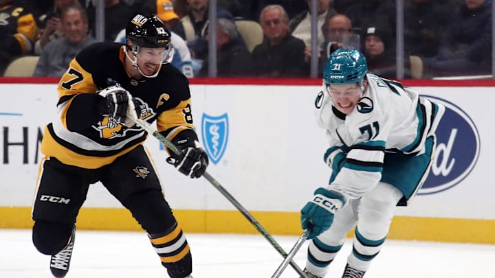 Sidney Crosby, Macklin Celebrini | San Jose Sharks vs Pittsburgh Penguins, NHL