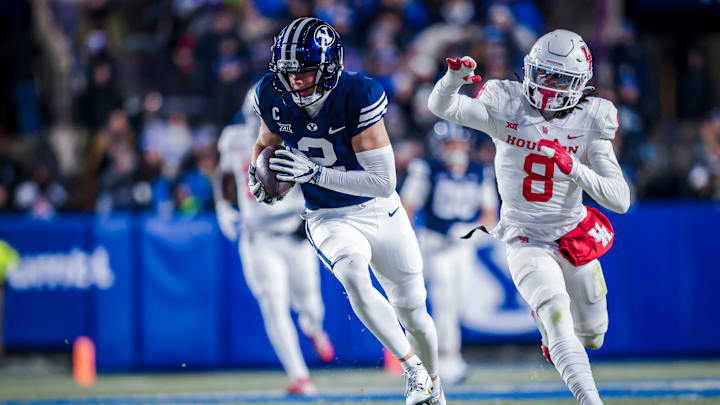 BYU wide receiver Chase Roberts against Houston BYU wide receiver Chase Roberts against Houston