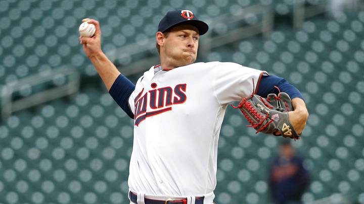 May 25, 2022; Minneapolis, Minnesota, USA; Minnesota Twins relief pitcher Trevor Megill (58) throws to the Detroit Tigers in the tenth inning at Target Field. Mandatory Credit: Bruce Kluckhohn-USA TODAY Sports May 25, 2022; Minneapolis, Minnesota, USA; Minnesota Twins relief pitcher Trevor Megill (58) throws to the Detroit Tigers in the tenth inning at Target Field. Mandatory Credit: Bruce Kluckhohn-USA TODAY Sports
