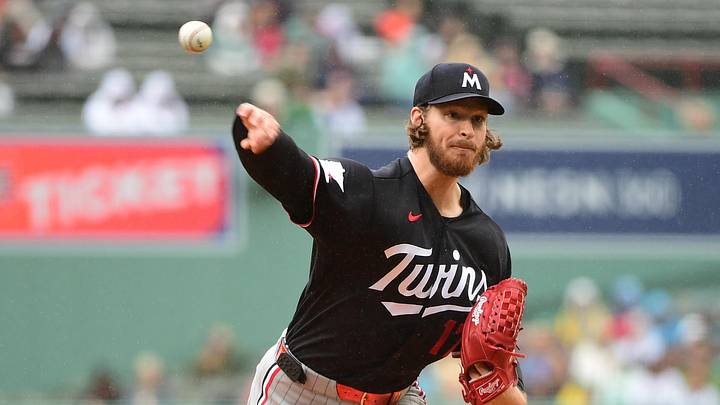 May 24, 2026; Boston, Massachusetts, USA;  Minnesota Twins starting pitcher Bailey Ober (17) pitches during the first inning against the Boston Red Sox at Fenway Park. Mandatory Credit: Bob DeChiara-Imagn Images