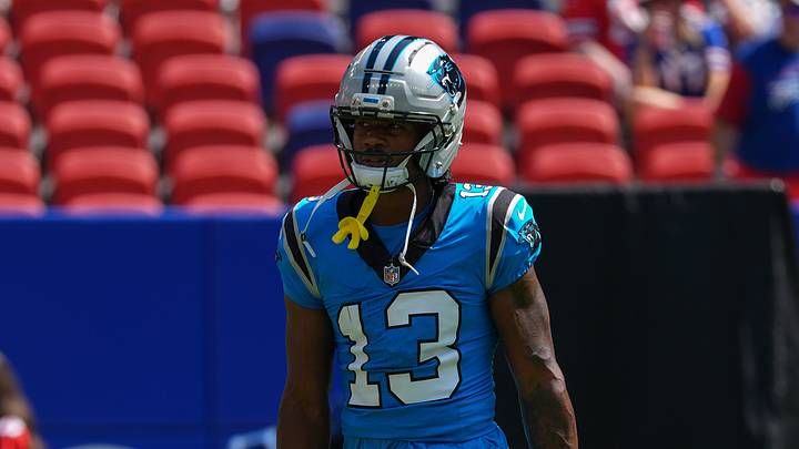 Aug 15, 2026; Orchard Park, New York, USA; Carolina Panthers wide receiver John Metchie III (13) prior to the game between the Carolina Panthers and Buffalo Bills at New Highmark Stadium. Mandatory Credit: Gregory Fisher-Imagn Images Aug 15, 2026; Orchard Park, New York, USA; Carolina Panthers wide receiver John Metchie III (13) prior to the game between the Carolina Panthers and Buffalo Bills at New Highmark Stadium. Mandatory Credit: Gregory Fisher-Imagn Images