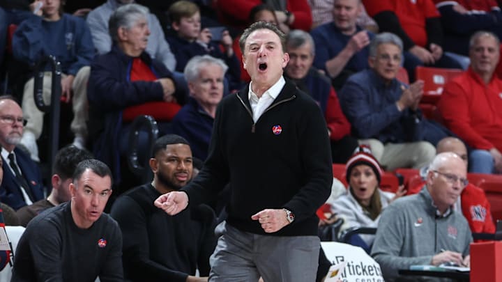 Jan 4, 2025; Queens, New York, USA;  St. John's basketball head coach Rick Pitino yells out instructions in the first half against the Butler Bulldogs at Carnesecca Arena.