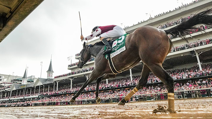 Thorpedo Anna wins the 150th Running of the Kentucky Oaks with Brian Hernandez, Jr, up. Friday, May 3, 2024