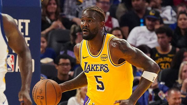Oct 5, 2025; San Francisco, California, USA; Los Angeles Lakers center Deandre Ayton (5) dribbles upcourt against the Golden State Warriors in the second quarter at Chase Center. Mandatory Credit: David Gonzales-Imagn Images Oct 5, 2025; San Francisco, California, USA; Los Angeles Lakers center Deandre Ayton (5) dribbles upcourt against the Golden State Warriors in the second quarter at Chase Center. Mandatory Credit: David Gonzales-Imagn Images