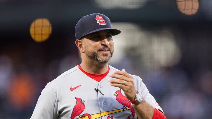 Sep 7, 2026; San Francisco, California, USA; St. Louis Cardinals manager Oliver Marmol (37) walks to the dugout after a pitching change in the seventh inning against the San Francisco Giants at Oracle Park. Mandatory Credit: John Hefti-Imagn Images Sep 7, 2026; San Francisco, California, USA; St. Louis Cardinals manager Oliver Marmol (37) walks to the dugout after a pitching change in the seventh inning against the San Francisco Giants at Oracle Park. Mandatory Credit: John Hefti-Imagn Images