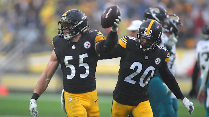 Cole Holcomb (55) returns to the field with the Steelers after missing all of 2024 while recovering from a knee injury.