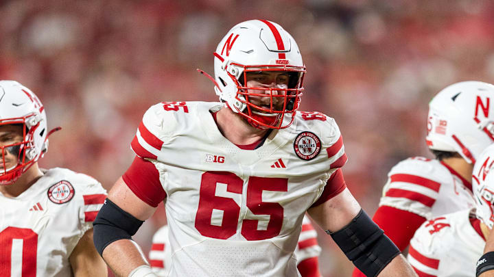 Nebraska offensive tackle Teddy Prochazka earned the highest grade among pass blockers in the Cincinnati game.