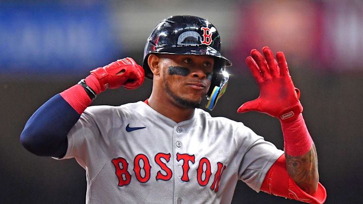 May 28, 2025; Milwaukee, Wisconsin, USA; Boston Red Sox center fielder Ceddanne Rafaela (3) rounds the bases after hitting a home run during the second inning against the Milwaukee Brewers at American Family Field. Mandatory Credit: Patrick Gorski-Imagn Images May 28, 2025; Milwaukee, Wisconsin, USA; Boston Red Sox center fielder Ceddanne Rafaela (3) rounds the bases after hitting a home run during the second inning against the Milwaukee Brewers at American Family Field. Mandatory Credit: Patrick Gorski-Imagn Images