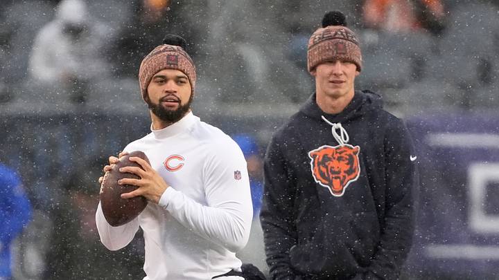 Chicago Bears quarterbacks Caleb Williams and Tyson Bagent are up in the air for Week 3. 