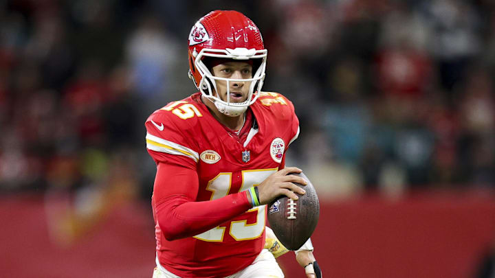 Kansas City Chiefs quarterback Patrick Mahomes. Kansas City Chiefs quarterback Patrick Mahomes.