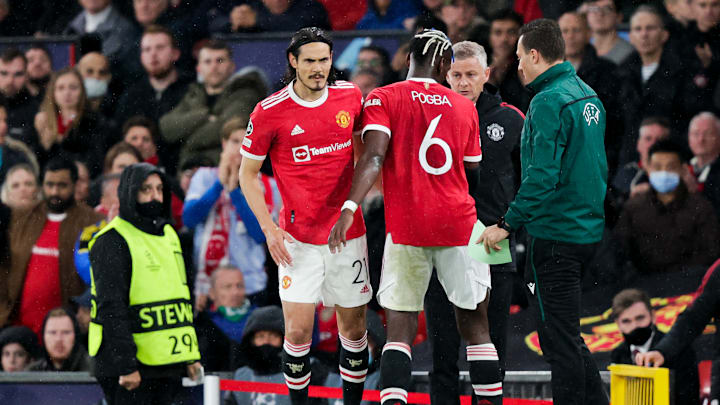 Edison Cavani, Ole Gunnar Solskjaer, Paul Pogba