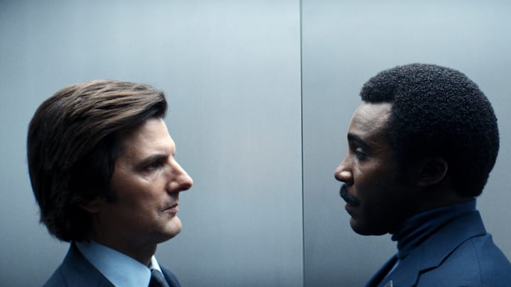 Adam Scott and Tramell Tillman in "Severance," now streaming on Apple TV+.
