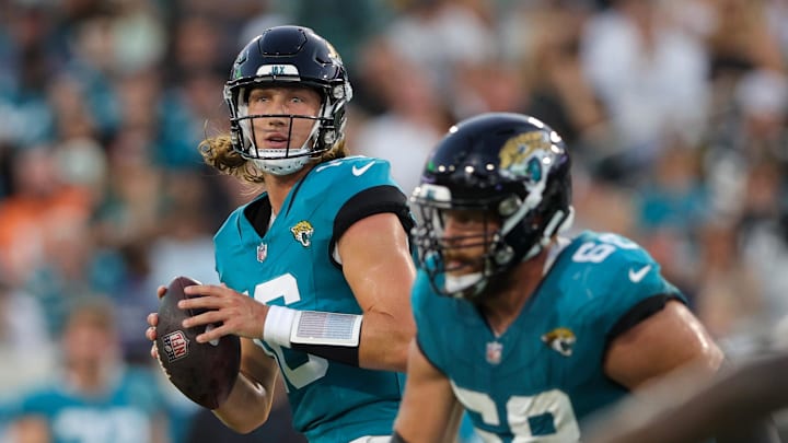 Jacksonville Jaguars quarterback Trevor Lawrence (16).
