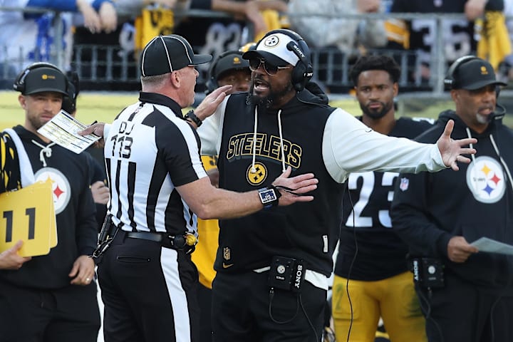 Head coach speaks to official