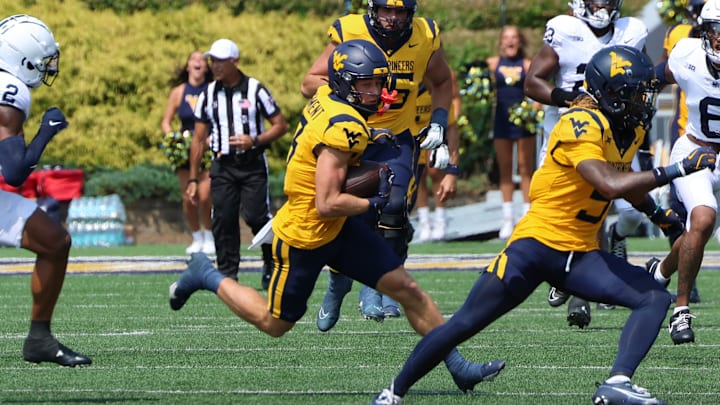 West Virginia University receiver Hudson Clement. West Virginia University receiver Hudson Clement.