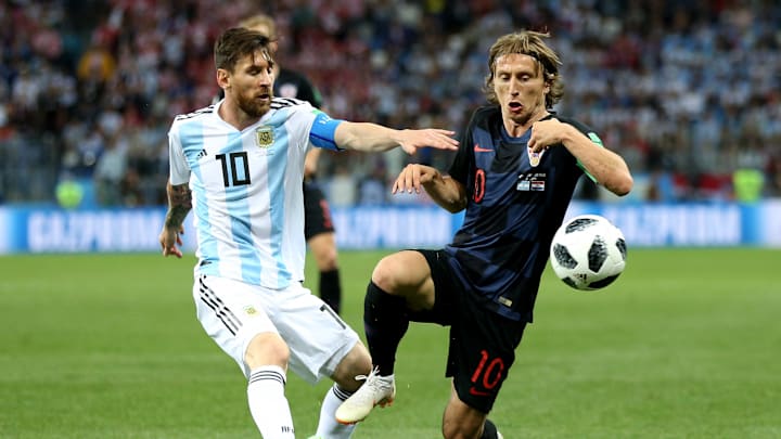 Partida entre Croácia e Argentina colocará dois craques frente a frente