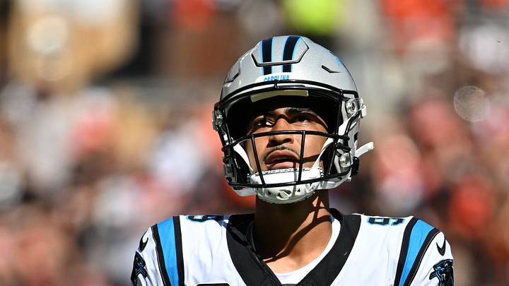 Sep 27, 2026; Cleveland, Ohio, USA; Carolina Panthers quarterback Bryce Young (9) reacts after a play against the Cleveland Browns during the second quarter at Huntington Bank Field. Mandatory Credit: Ken Blaze-Imagn Images Sep 27, 2026; Cleveland, Ohio, USA; Carolina Panthers quarterback Bryce Young (9) reacts after a play against the Cleveland Browns during the second quarter at Huntington Bank Field. Mandatory Credit: Ken Blaze-Imagn Images