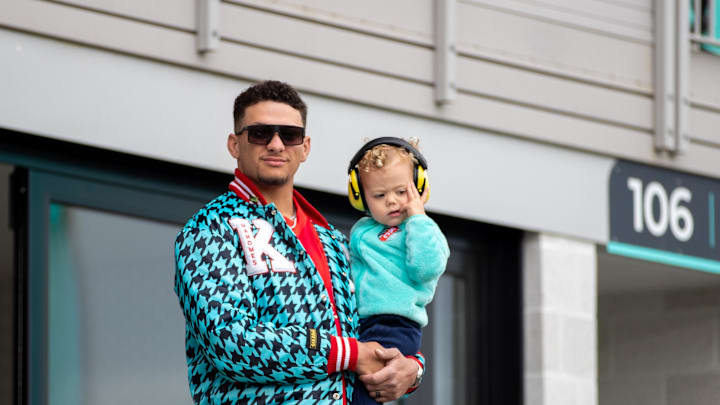 Mar 15, 2025; Kansas City, Missouri, USA; Kansas City Chiefs quarterback Patrick Mahomes attends the match between the KC Current and the Portland Thorns FC at CPKC Stadium. Mandatory Credit: Kylie Graham-Imagn Images Mar 15, 2025; Kansas City, Missouri, USA; Kansas City Chiefs quarterback Patrick Mahomes attends the match between the KC Current and the Portland Thorns FC at CPKC Stadium. Mandatory Credit: Kylie Graham-Imagn Images