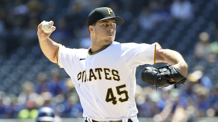 May 11, 2022; Pittsburgh, Pennsylvania, USA;  Pittsburgh Pirates relief pitcher Max Kranick (45)
