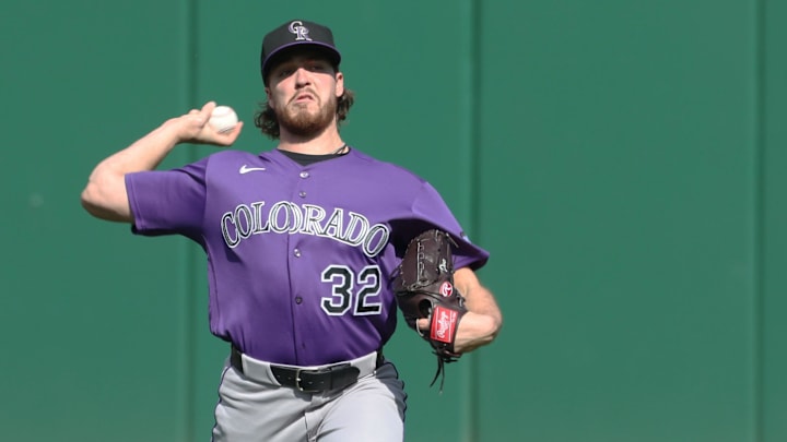 Colorado Rockies pitcher Chase Dollander