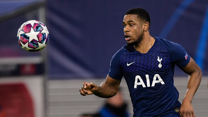 Japhet Tanganga in Champions League action for Spurs 