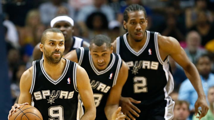 Tony Parker, Boris Diaw and Kawhi Leonard, San Antonio Spurs