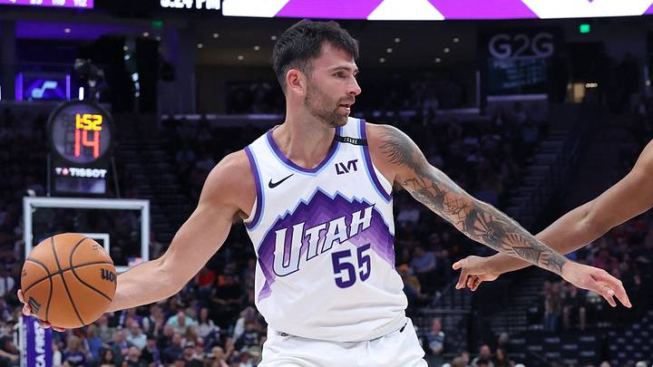 Mar 21, 2026; Salt Lake City, Utah, USA; Utah Jazz guard John Konchar (55) looks to pass against the Philadelphia 76ers during the second half at Delta Center. Mandatory Credit: Rob Gray-Imagn Images Mar 21, 2026; Salt Lake City, Utah, USA; Utah Jazz guard John Konchar (55) looks to pass against the Philadelphia 76ers during the second half at Delta Center. Mandatory Credit: Rob Gray-Imagn Images