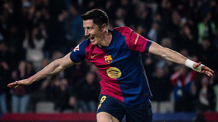Robert Lewandowski will lead the line for Barcelona against Girona.