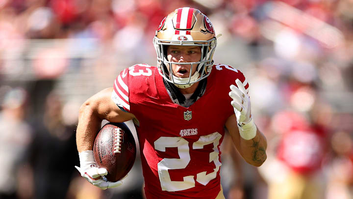 San Francisco 49ers running back Christian McCaffrey (23)