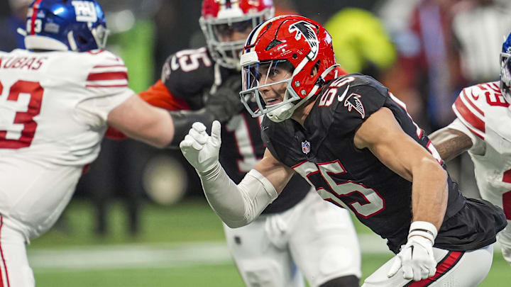 Atlanta Falcons linebacker Kaden Elliss Atlanta Falcons linebacker Kaden Elliss