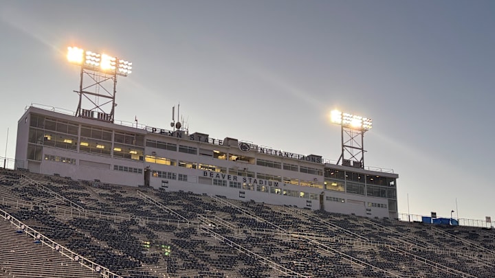 A vew of Penn State's Beaver Stadium press box after the Nittany Lions' win over SMU in the College Football Playoff.